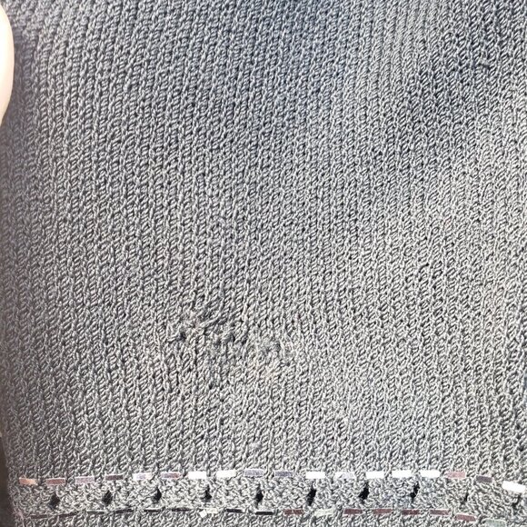 St. John Evening Pant Suit 6 Black Santana Knit Metallic Trim Wide Leg Vintage - Picture 15 of 15